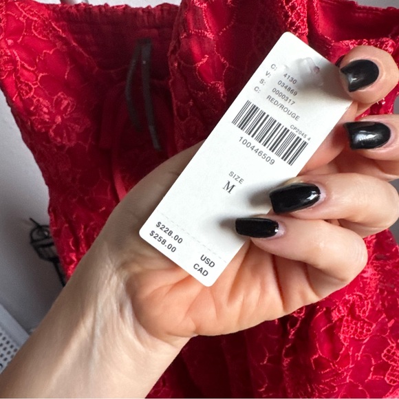 NWT By Anthropologie Ruffle-Strap Corset Lace Mini Dress Sz M - Picture 10 of 13